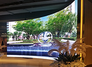 上海某中心曲面LED顯示屏由智彩科技設計、安裝